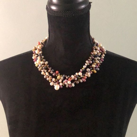 Freshwater Pearls Multi Strand Pearl Necklace - Picture 1 of 7